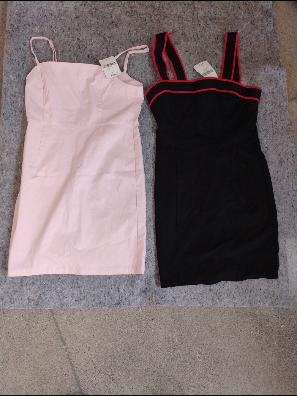 Forever 21 Bundle Light Pink Spaghetti Strap Mini Dress And Black In Red Dress